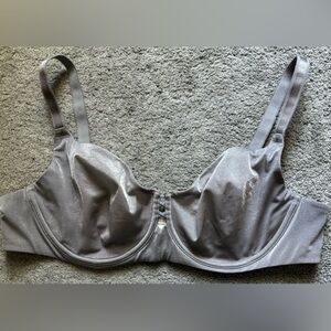 Unlined Torrid gray mesh balconette bra. 40D